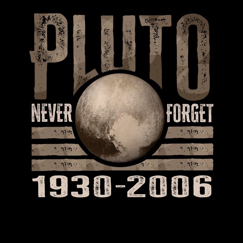 Never Forget Pluto Design Retro Style Funny Space