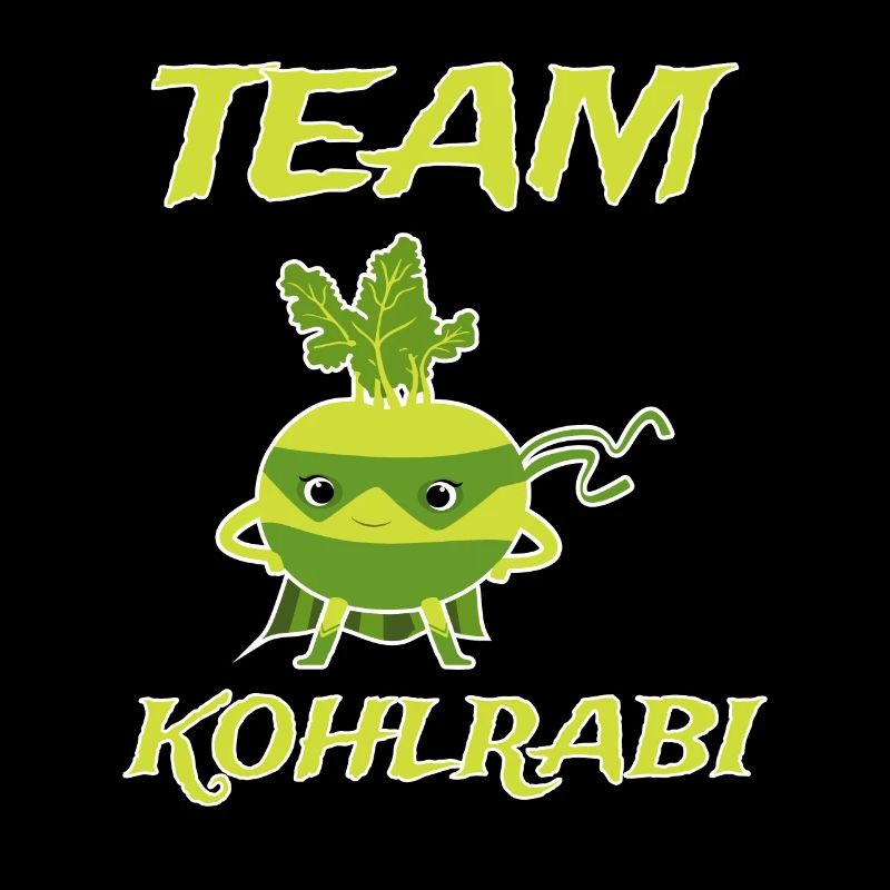 Kohlrabi Superheld Design Spruch