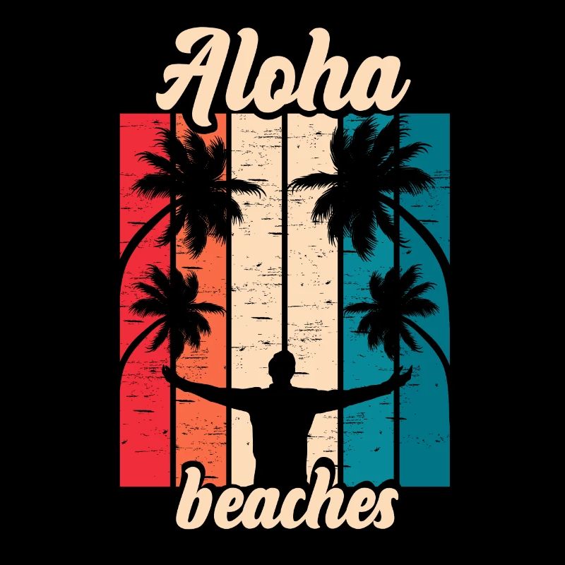 Plages d’Aloha Île tropicale d’été hawaïenne
