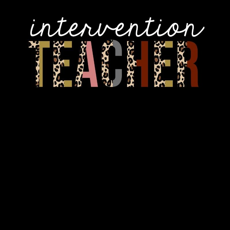 Intervention Teacher Leopard Print Funny Gift