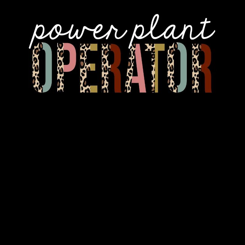 Power Plant Operator Leopard Print Funny Gift