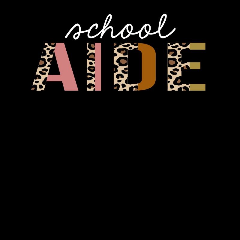Schule Aide Leopard Print Lustiges Geschenk