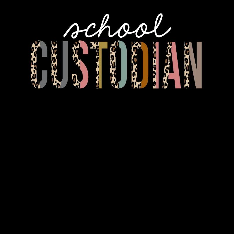 School Custodian Leopard Print Funny Gift