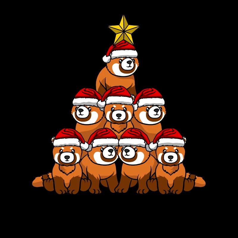 Arbre de Noël Panda Roux