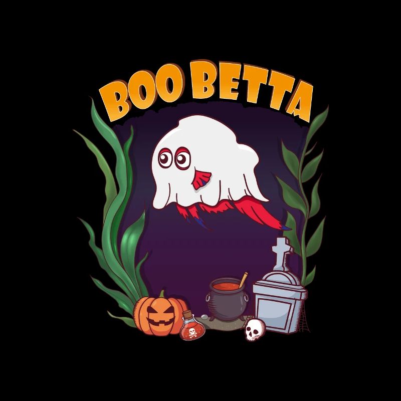 Boo Betta - Poisson combattant Betta Splendens Halloween
