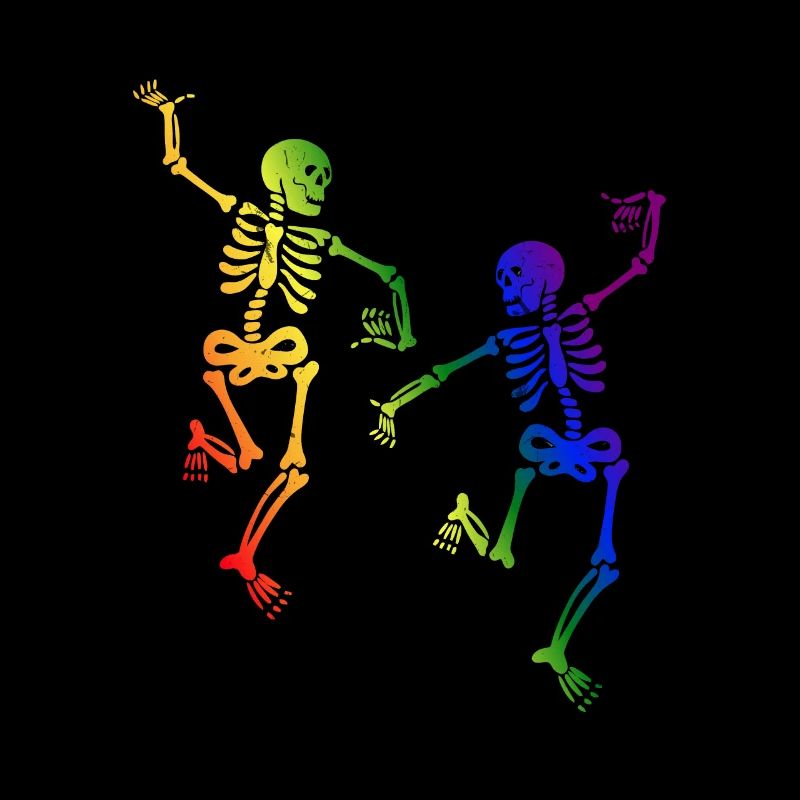 Skeleton Dancing Gay Pride Arc-en-ciel