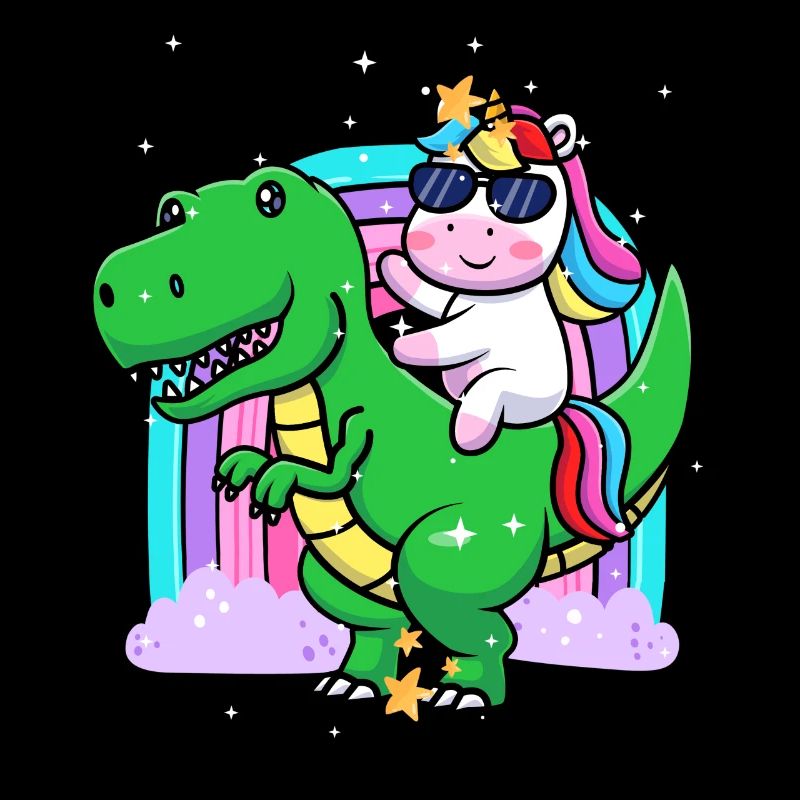 Dabbing Einhorn Reiten T Rex Jungen Mädchen Halloween