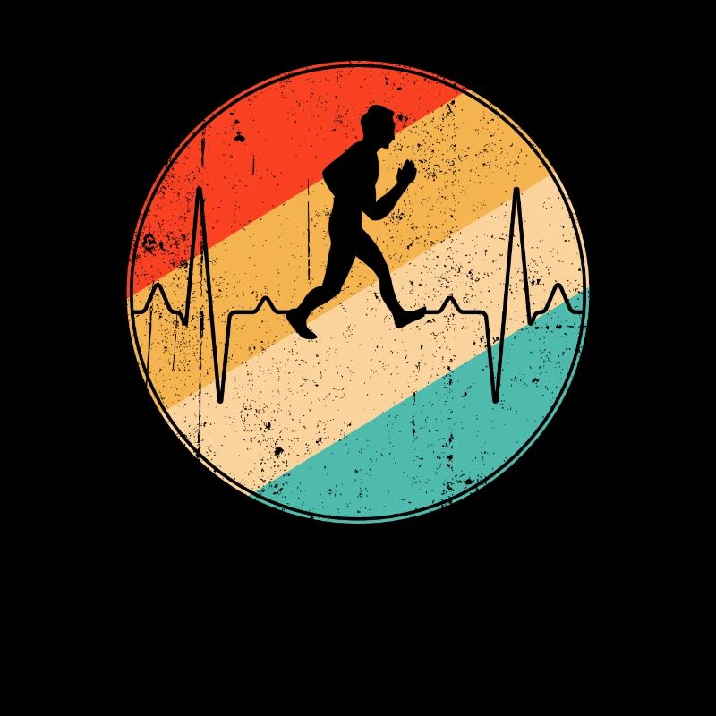 Joggen Retro Herzschlag