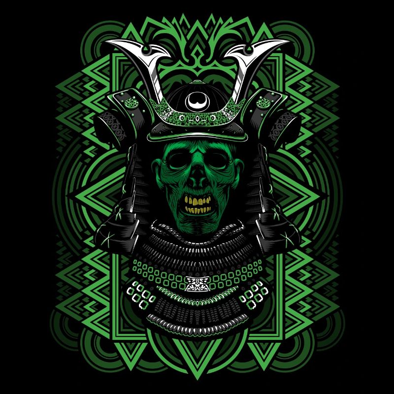Grüner Zombie-Samurai
