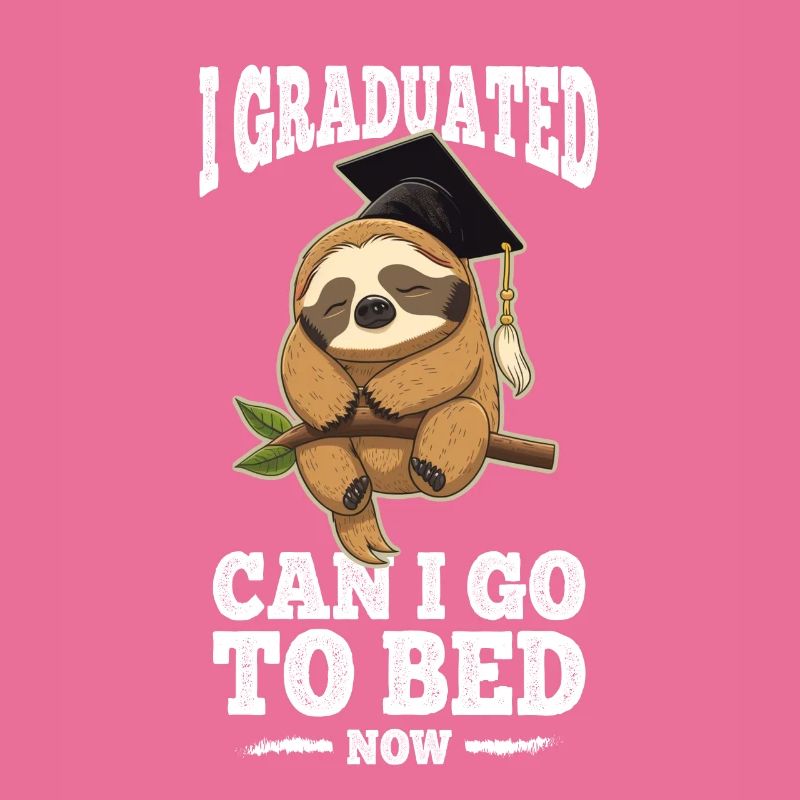 Diplôme Sleeping Sloth Uni Master Bachelor