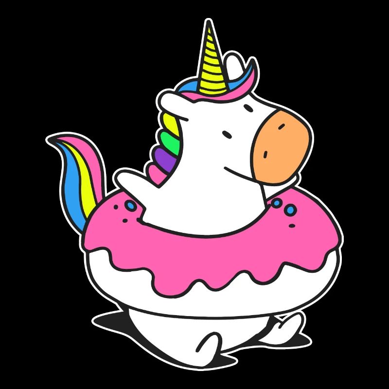 Regenbogen Einhorn Schwimmer Floaty Donut
