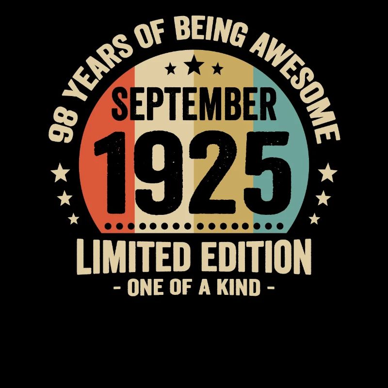 September 1925 98 Years Anniversary Vintage Gift