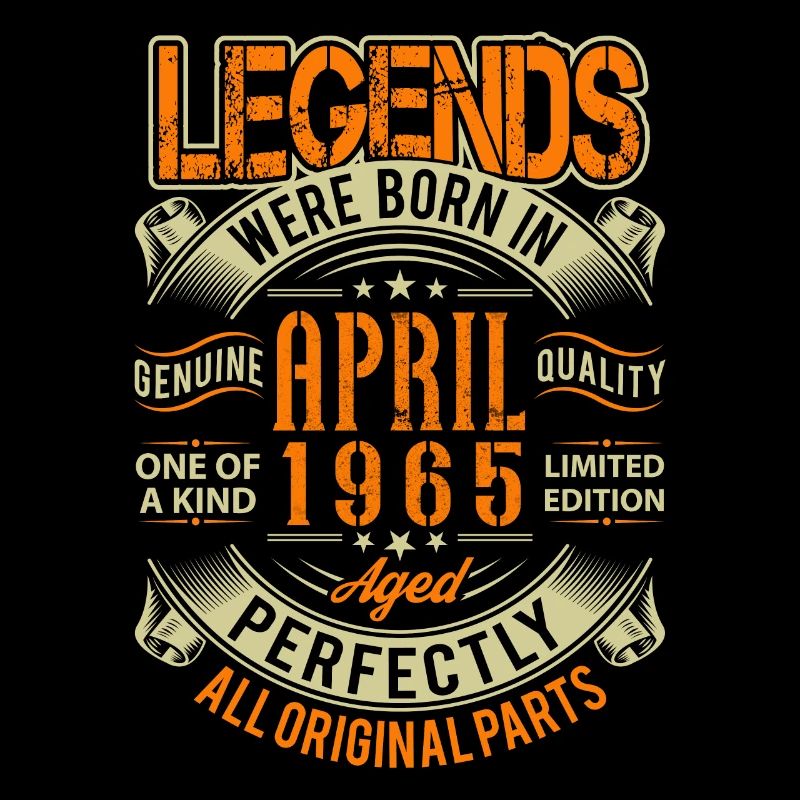 1965 April Geburtstag Legende