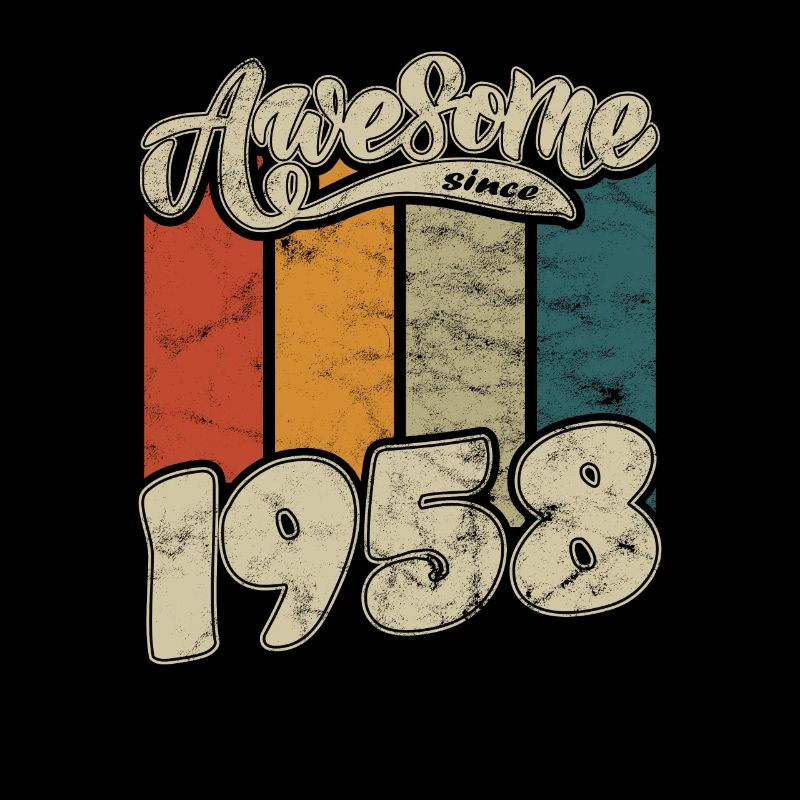 1958 Geburtstag Awesome since Retro