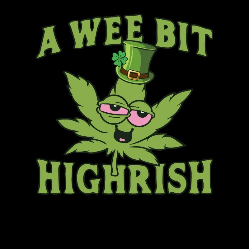 Ein kleines bisschen Highrish Cannabisblatt