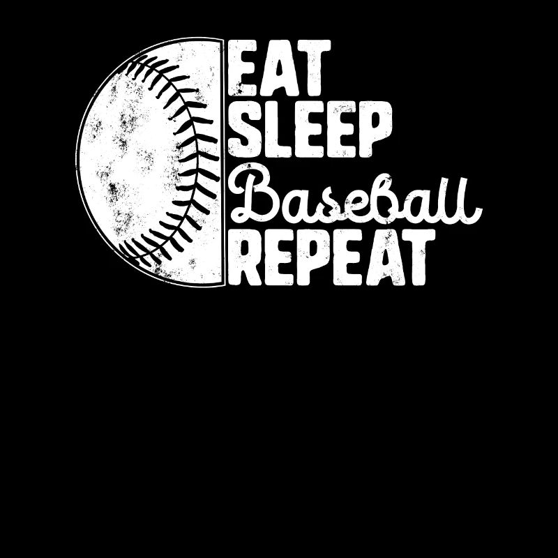 Eat Sleep Baseball Repeat Softball Joke Baseballer