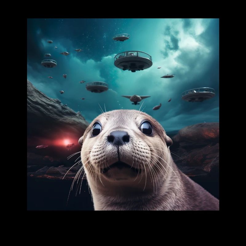 Alien UFO Funny River Otter