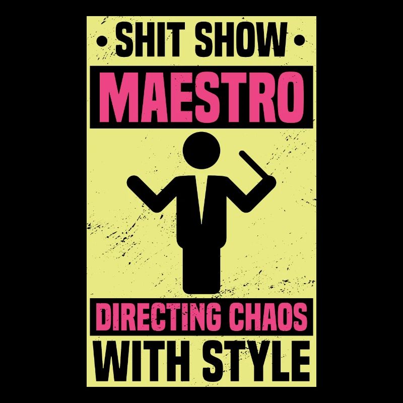 Lustiger Manager Chor Scheiße Show Maestro