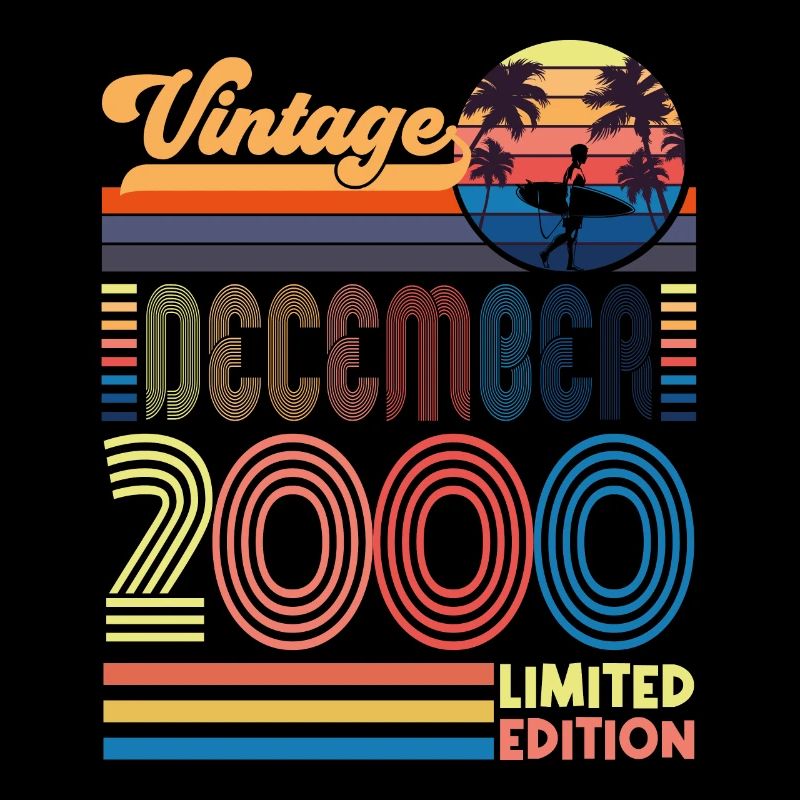Anniversaire Décembre 2000. Cadeau decembre 2000.
