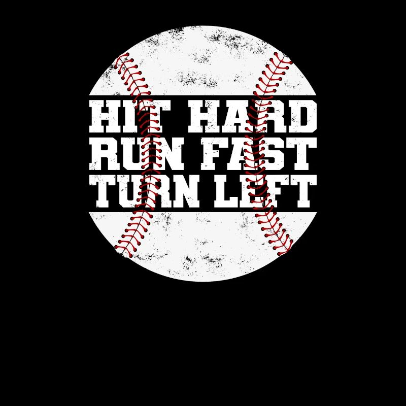 Frapper Dur Courir Rapide Tourner À Gauche Baseball Baseball