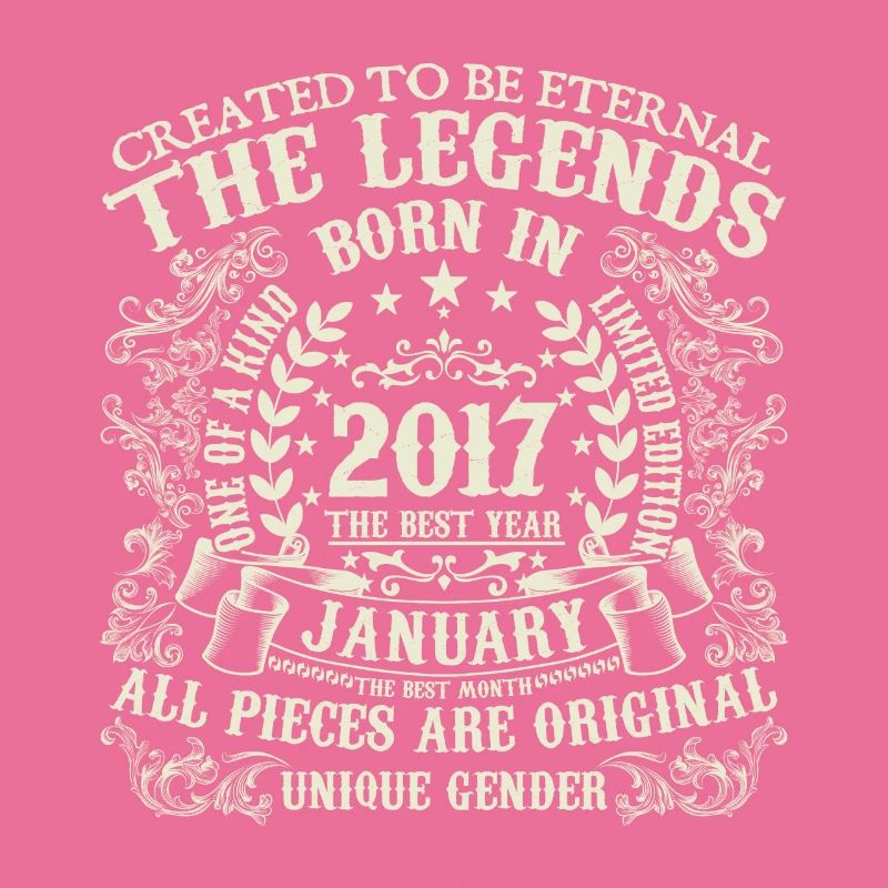 Janvier 2017 anniversaire 2017 Janvier année