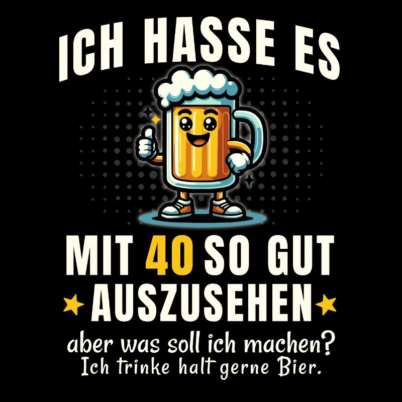40 & Bier – Witziger Spruch