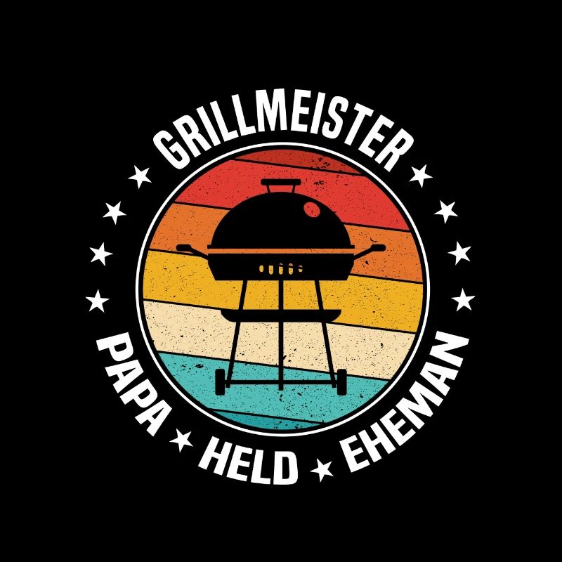 Grillmeister Papa Ehemann Held Grillen BBQ Spruch