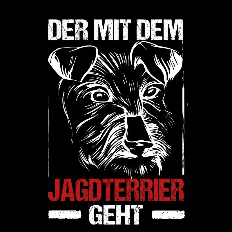 Der Mit Dem Jagdterrier Geht Hunde Herrchen Gassi