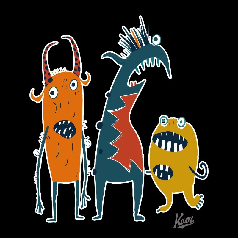 Une troupe comique et drôle de monstres étranges