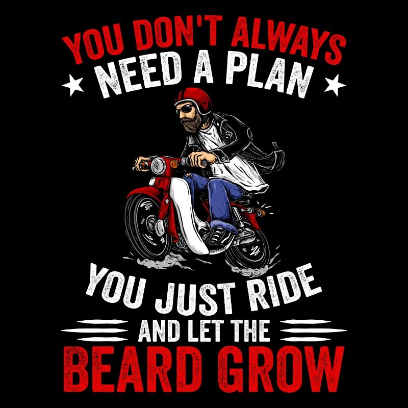 Motorrad Bart Biker Vollbart Bike Rocker