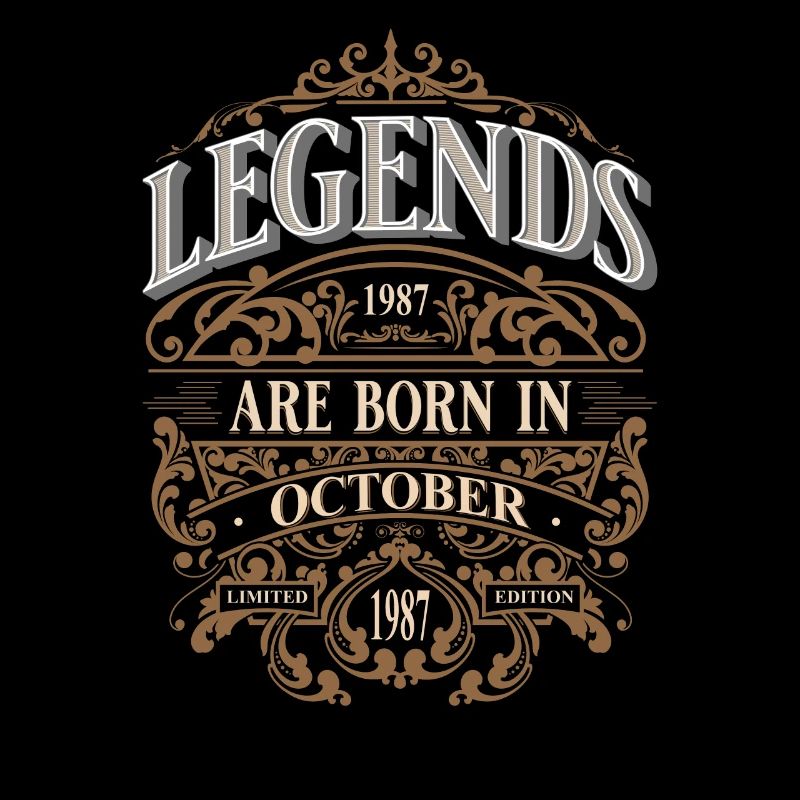 1987 Octobre Né Anniversaire Année de naissance
