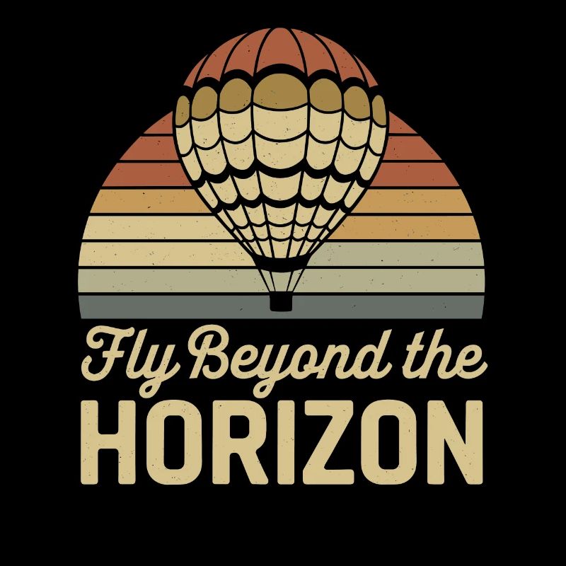 Fliege Jenseits des Horizonts Heißluftballon