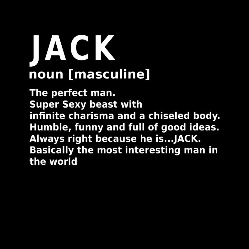 Jack Name Personalisierter lustiger Geburtstag