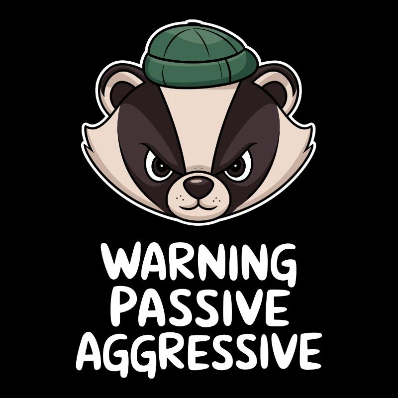 Attention passive aggressive badger with cap
