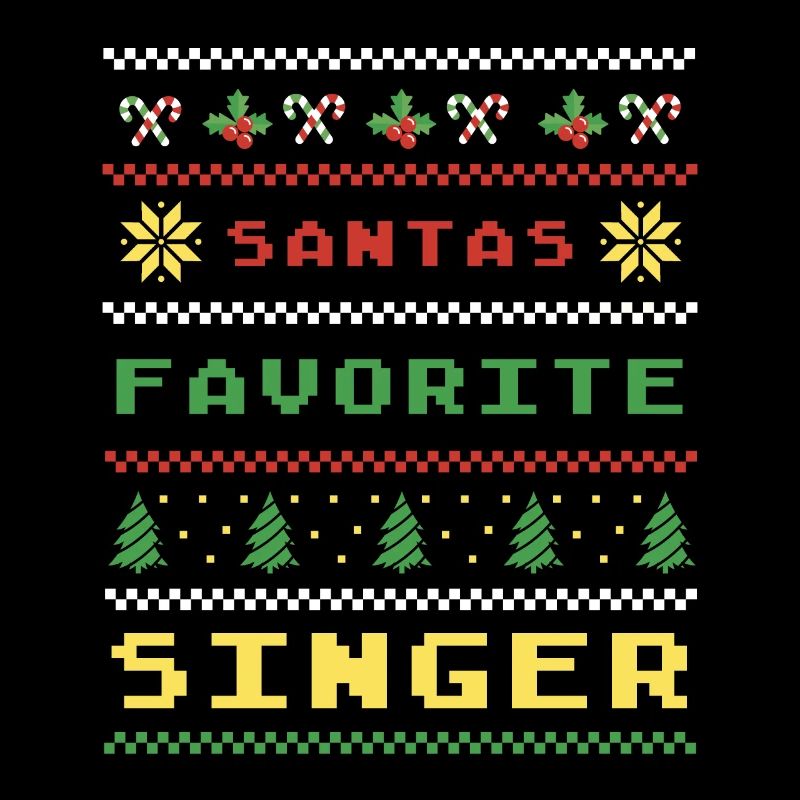 Santa's Favorite Singer Christmas Pattern