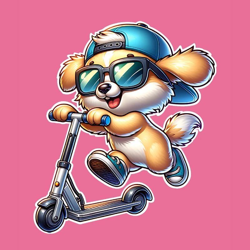 E-Scooter E-Roller Hund Scooter
