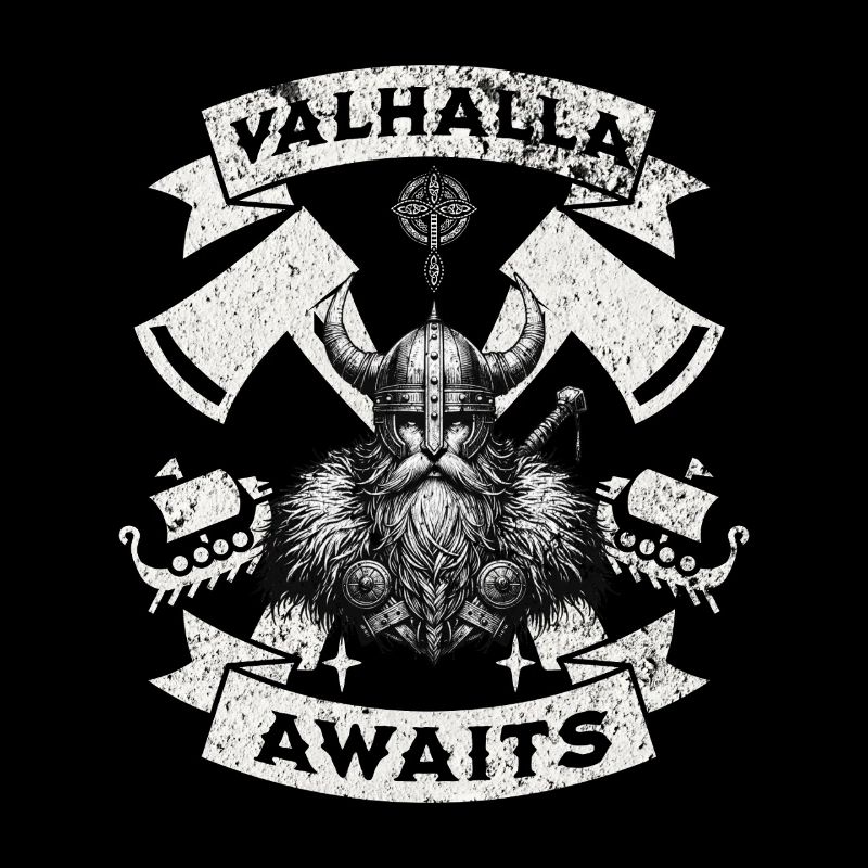Valhalla Awaits – Wikinger Krieger Design