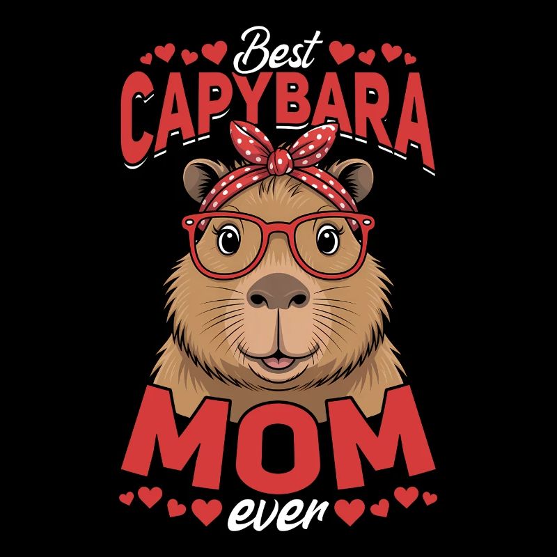 Funny Capybara Mom