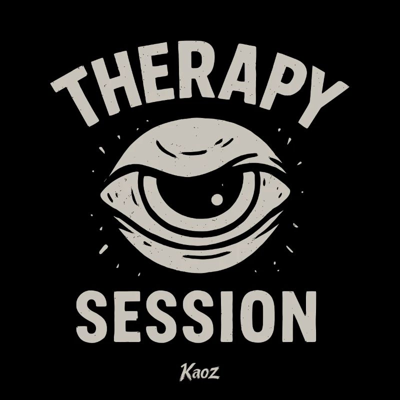 Cartoon Eye with Lettering Therapy Session