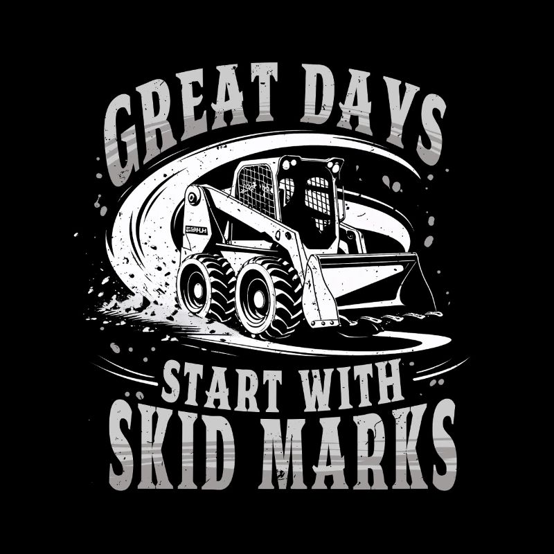 Kompaktlader Skid Steer Operator Skid Marks