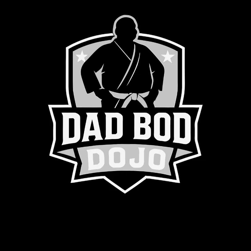 Dad Bod Dojo Funny Karate MMA Men Dad Bod