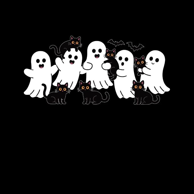 Ghost & Cat – Halloween Fun