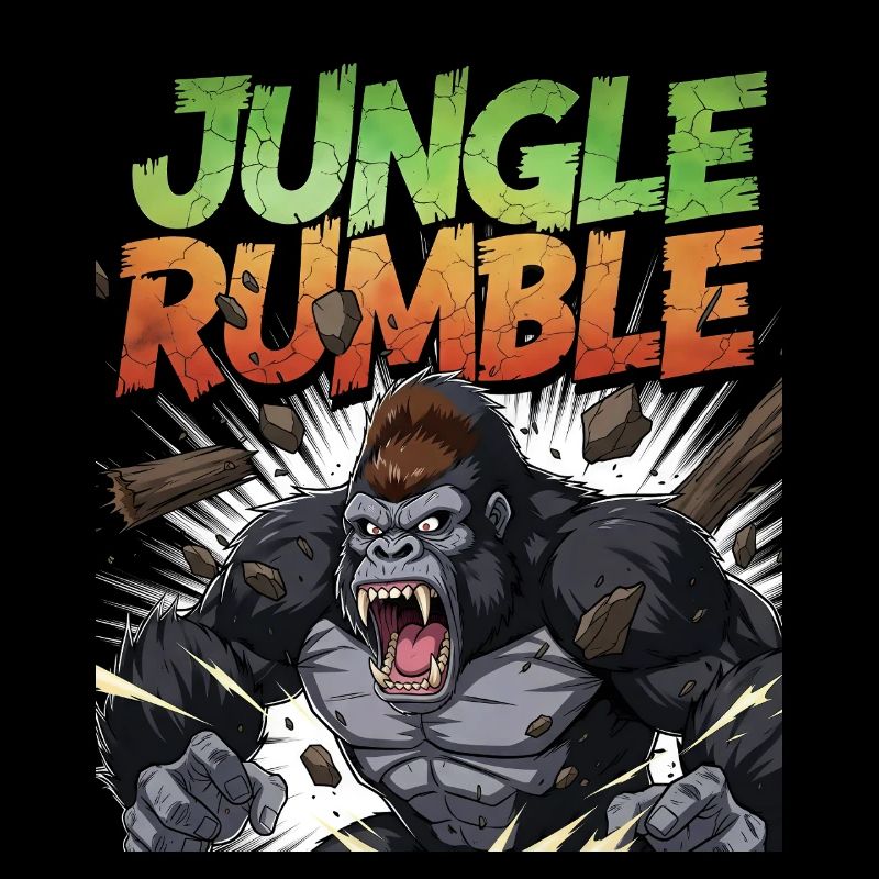 Jungle Rumble Gorilla Illustration Design