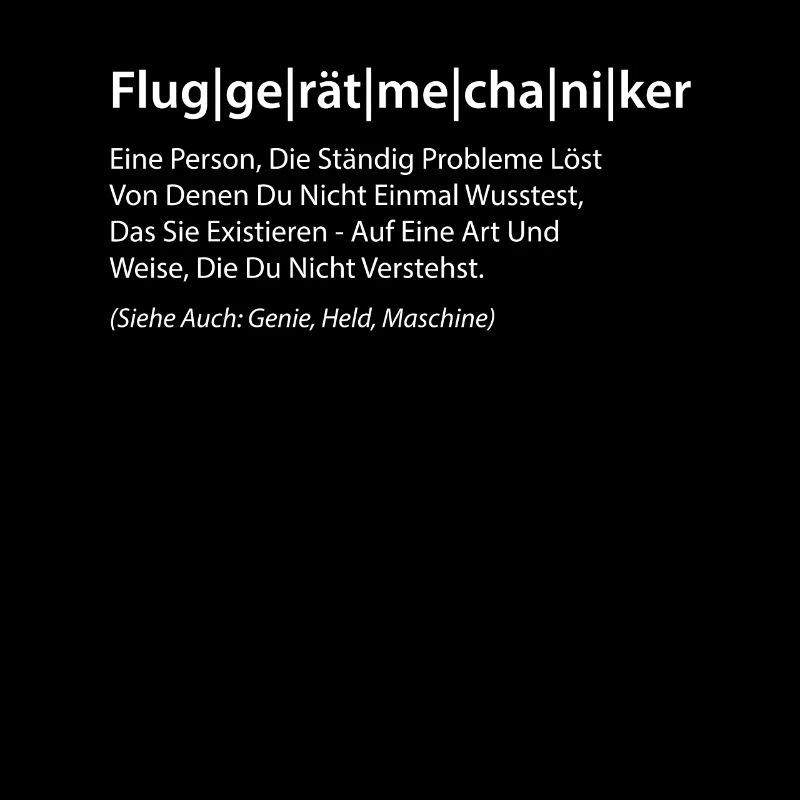 Fluggerätmechaniker Spruch