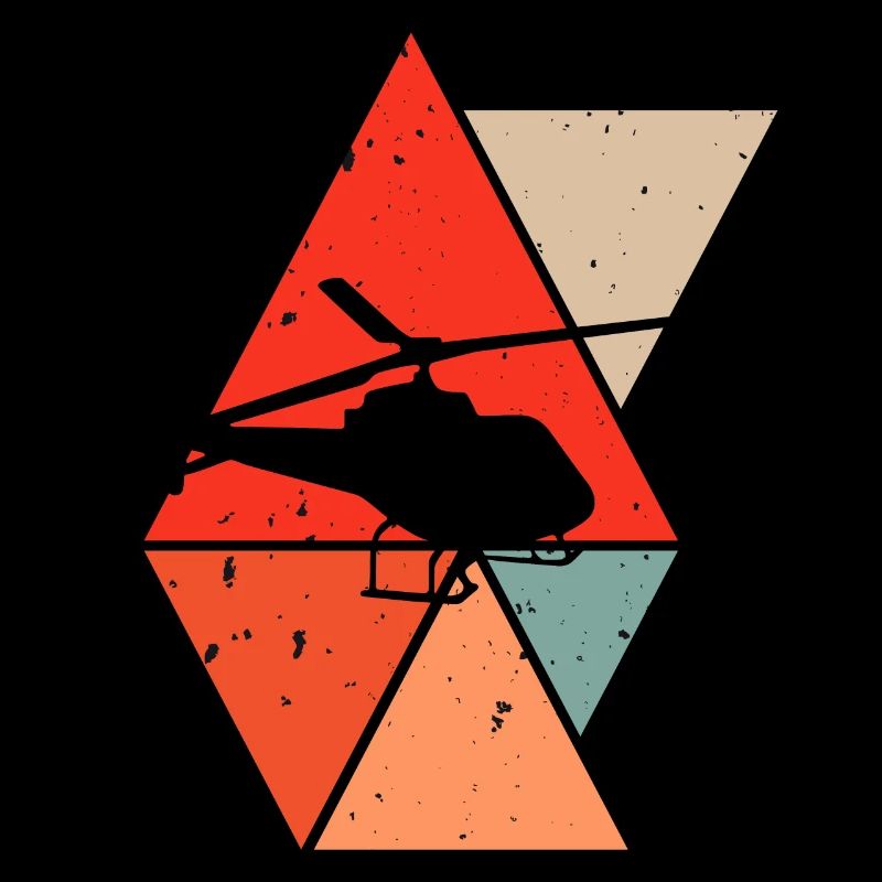 Hubschrauber Pilot Helikopter Heli retro