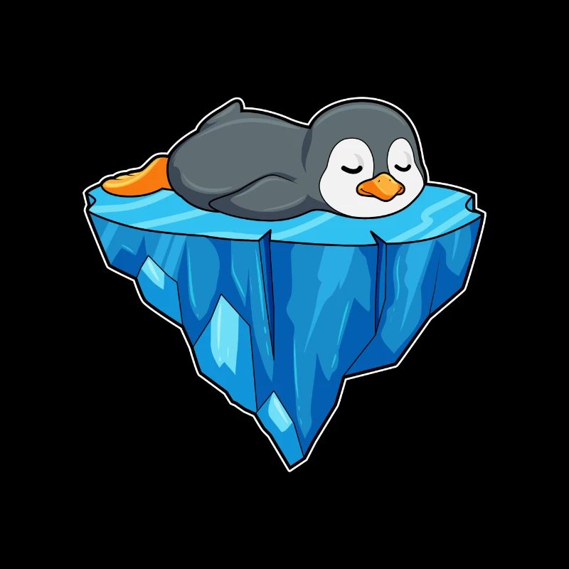 Penguin on ice floe