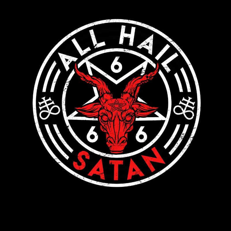 Satan Goat All Hail Satan Bafomet Baphomet