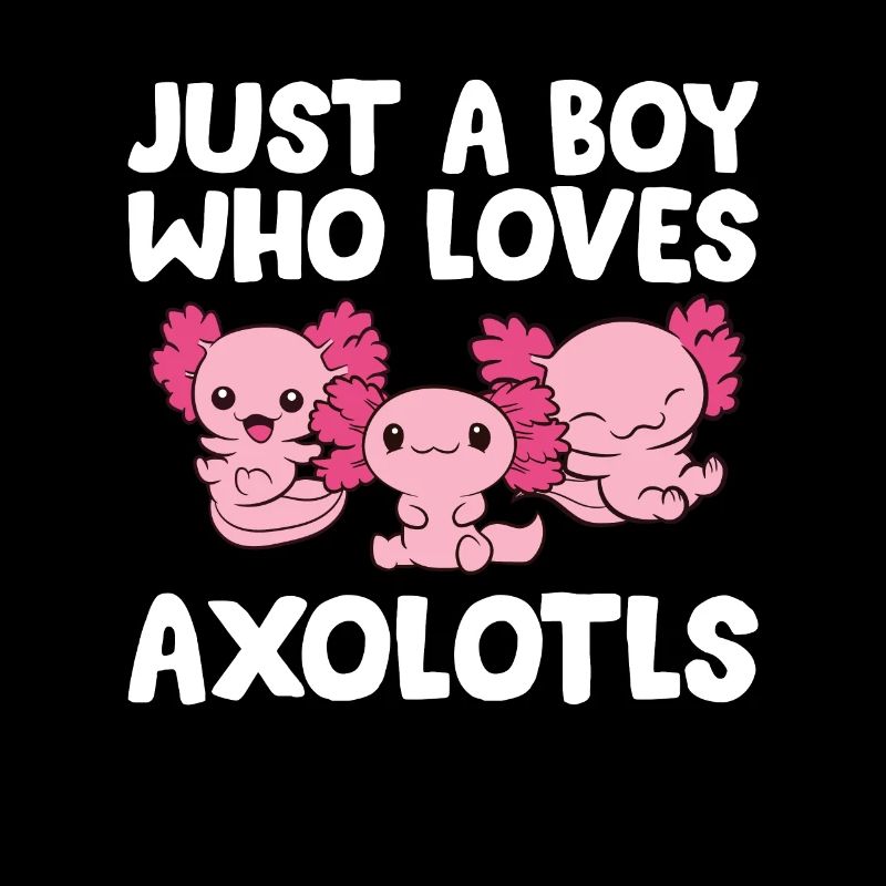Axolotl Boy Nur ein Junge, der Axolotls liebt