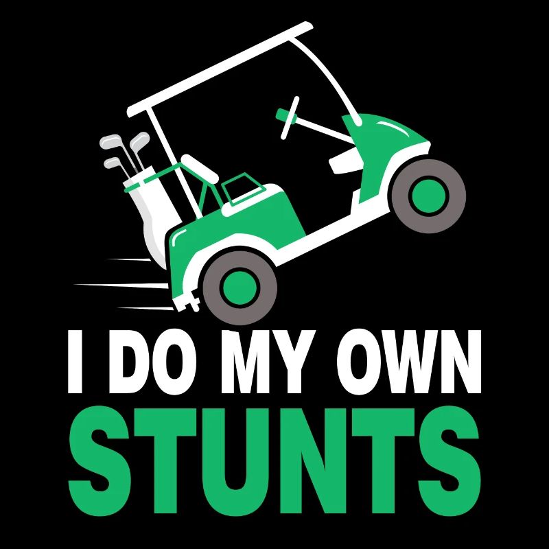 Golfwagen Stunt Golfer Golfspieler