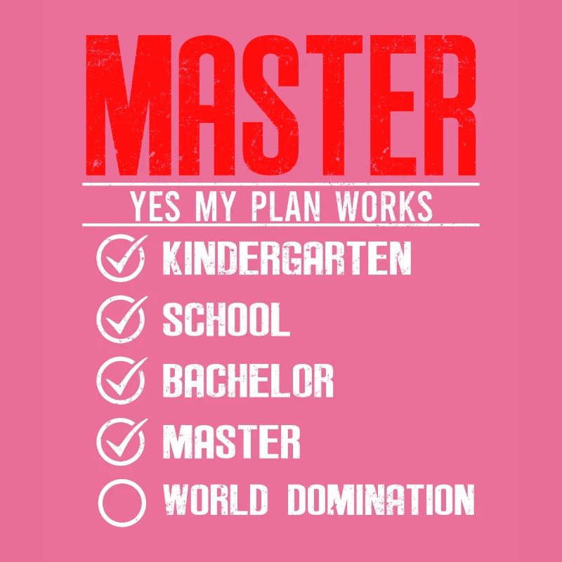 Erst Master dann Weltherrschaft Master Abschluss
